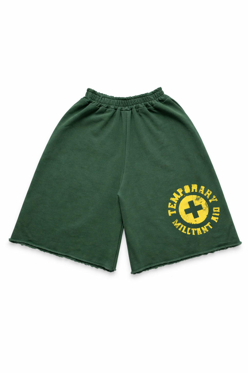 Green Militant Sweat Shorts