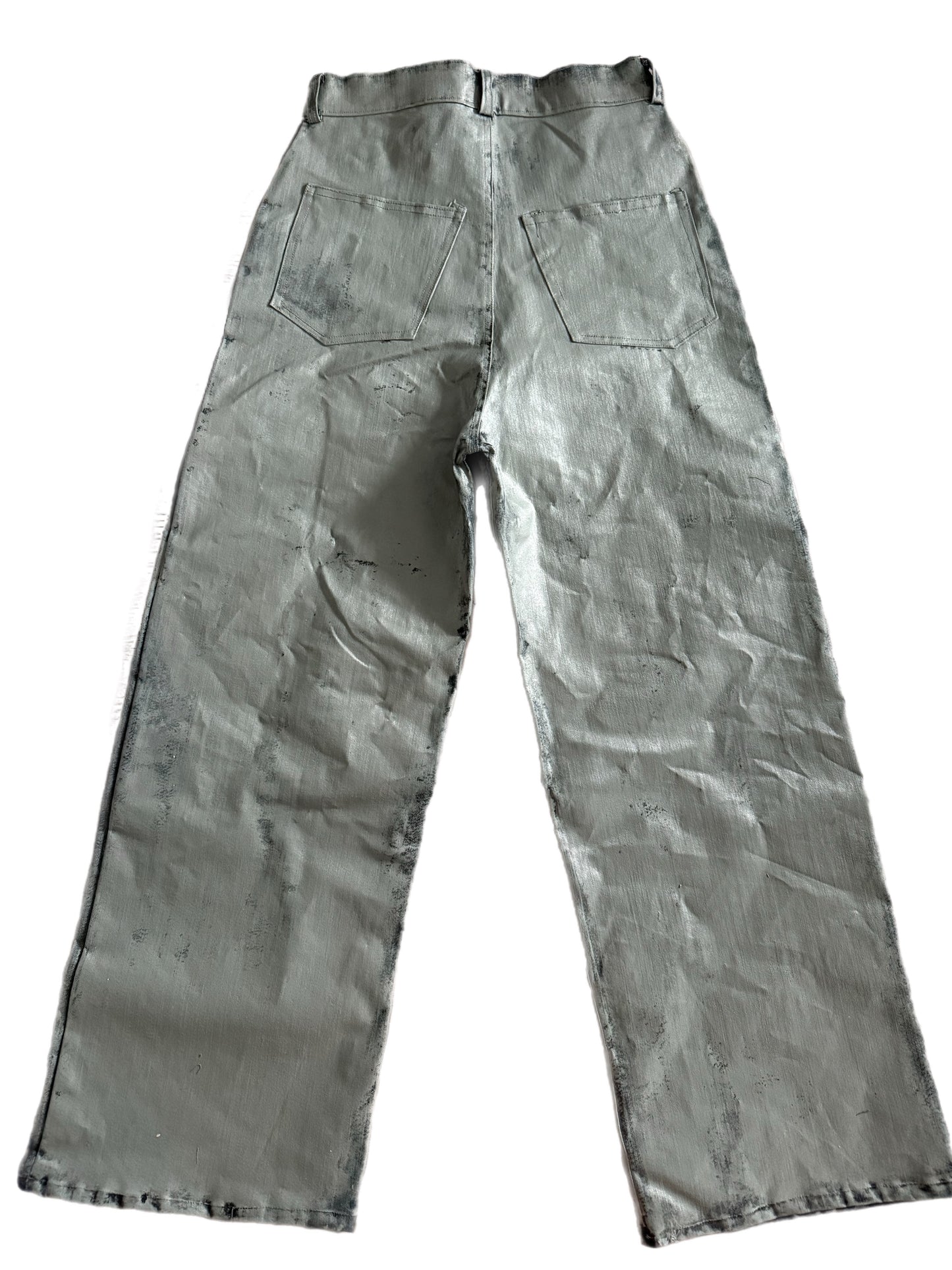Grey Coated Colossal Spase Denim