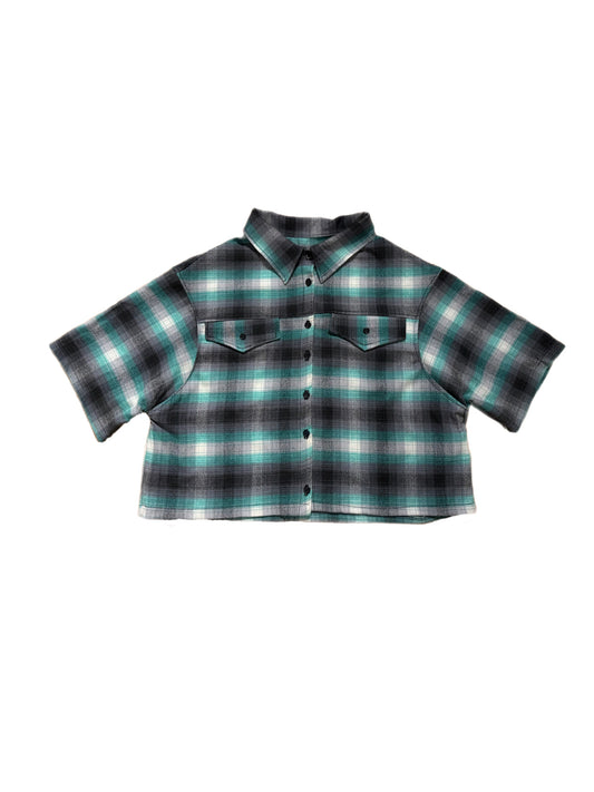 Mint  Criss Cross Flannel