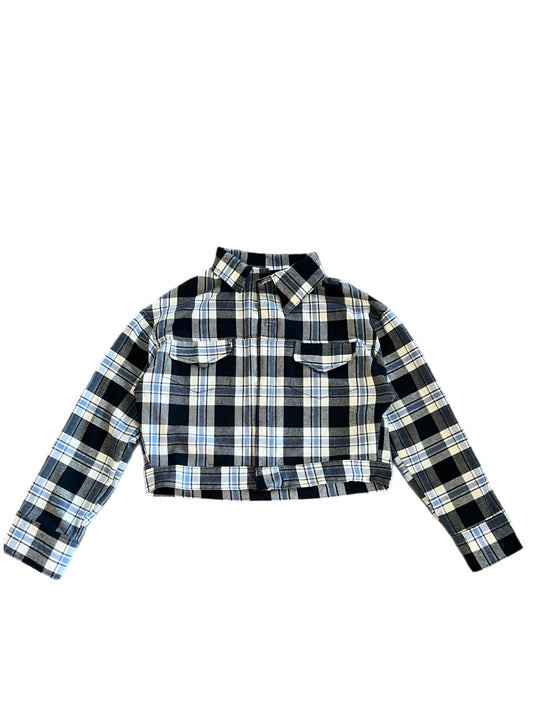 French Blue Criss Cross Flannel