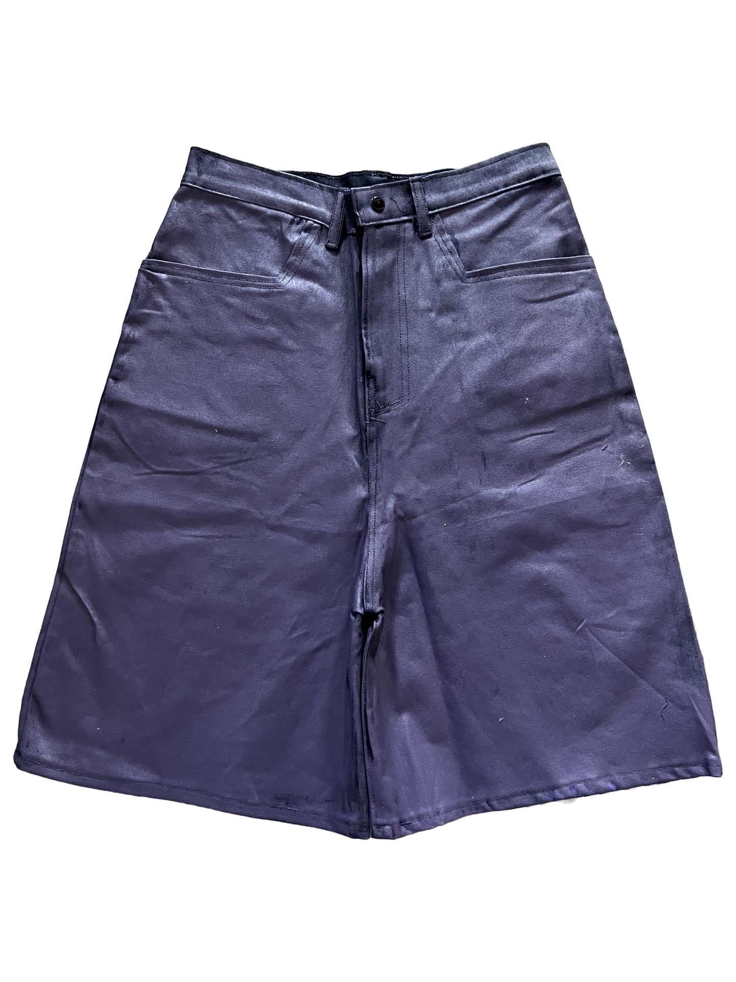 Purple Waxed Colossal Drop Shorts