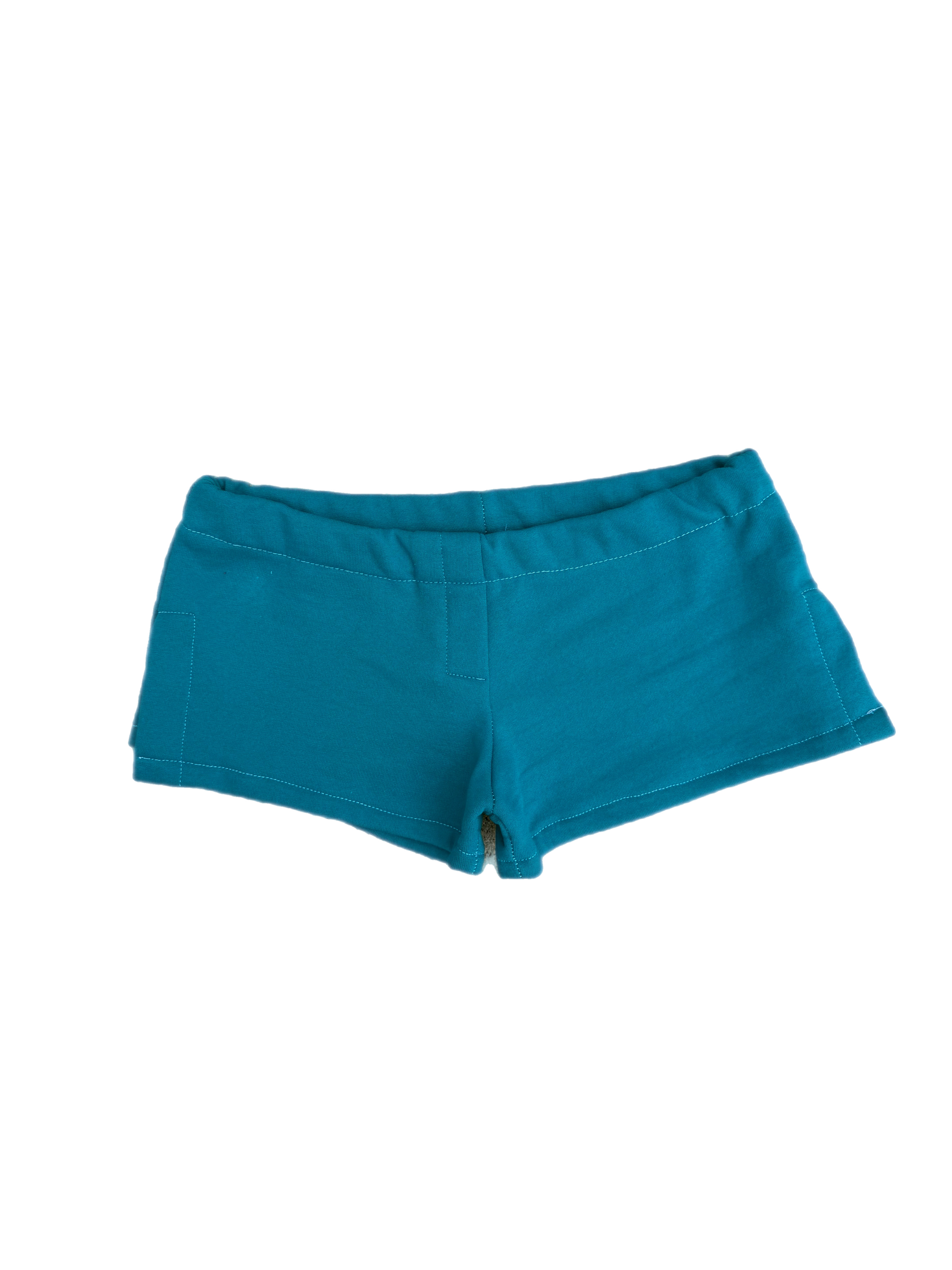 Teal Militant Micro Shorts