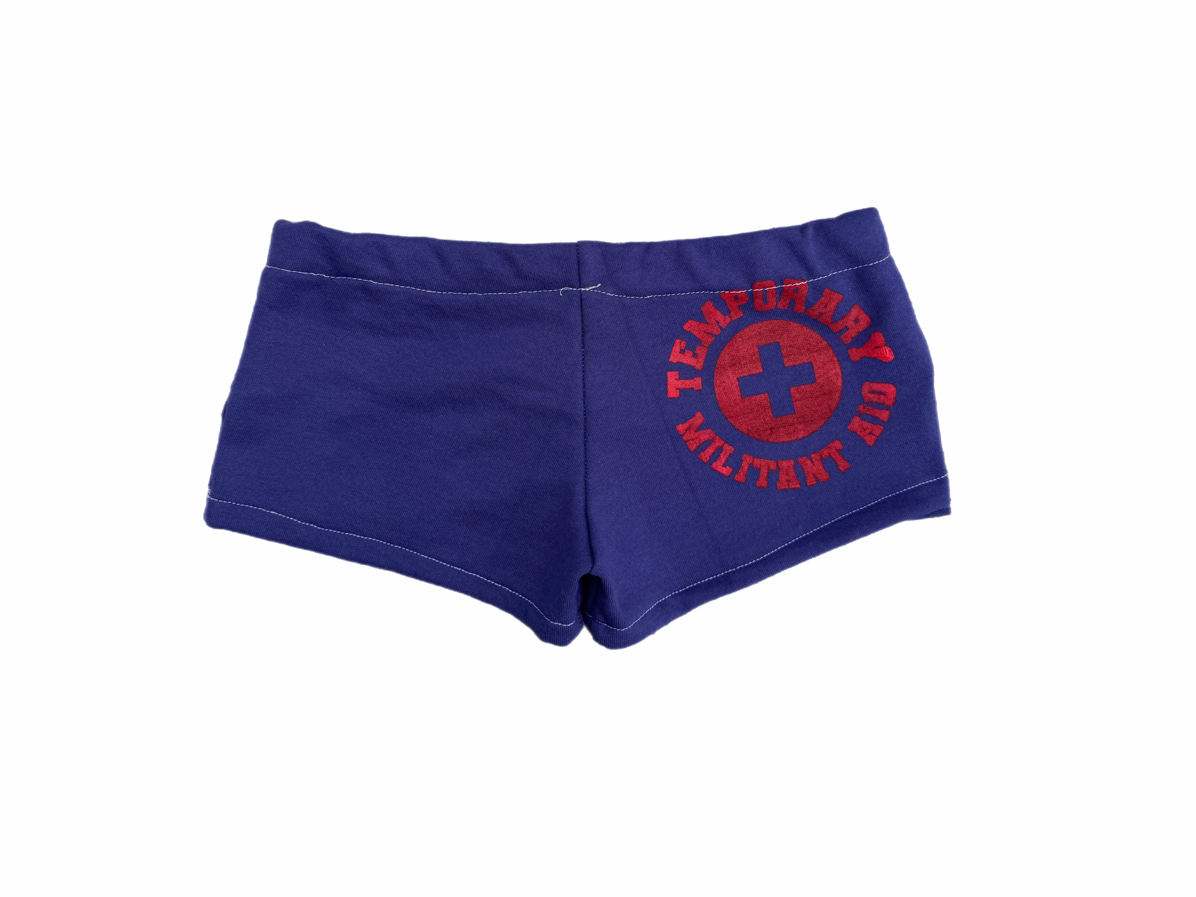 Purple Militant Micro Shorts