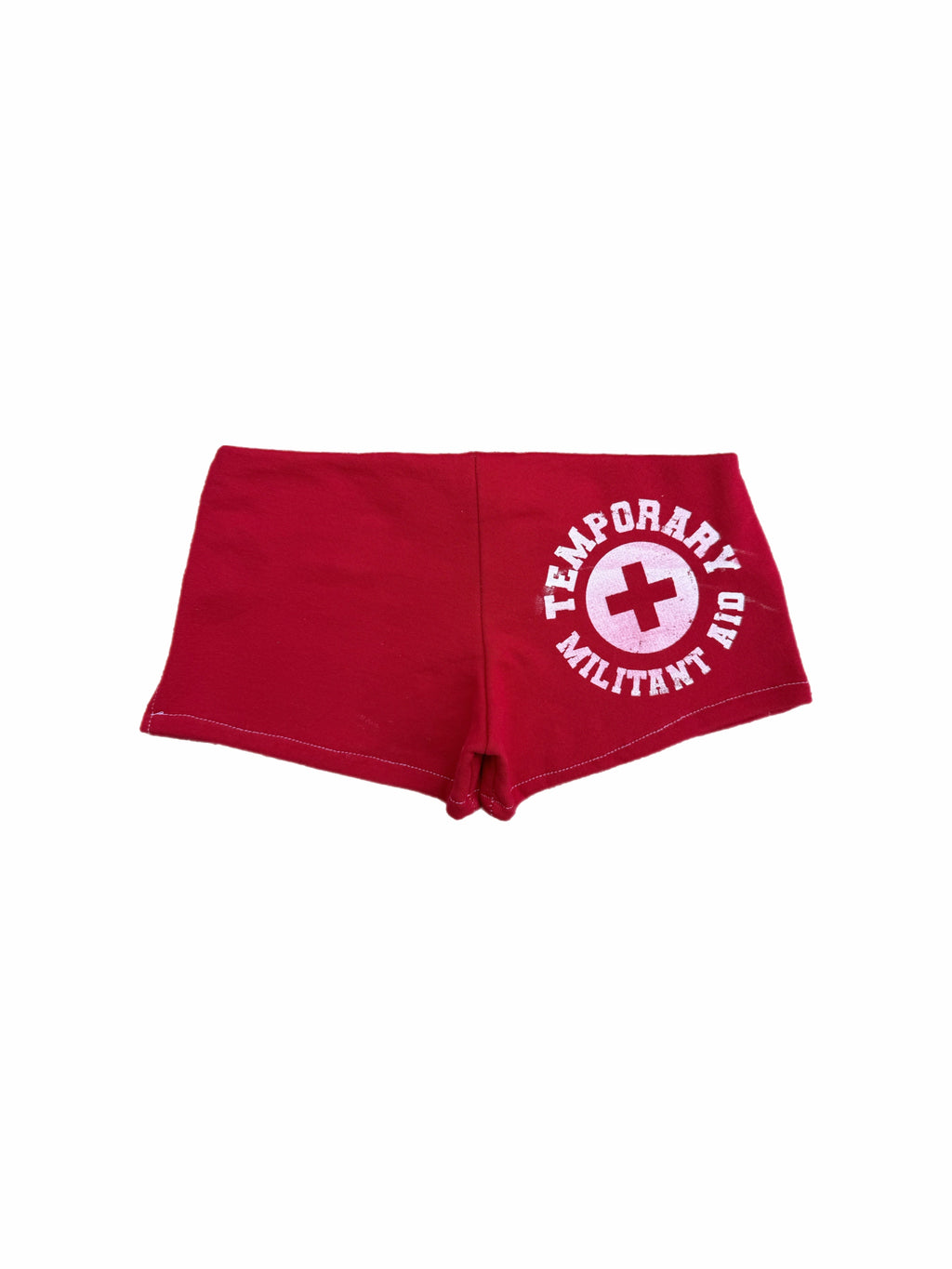 Red Militant Micro Shorts