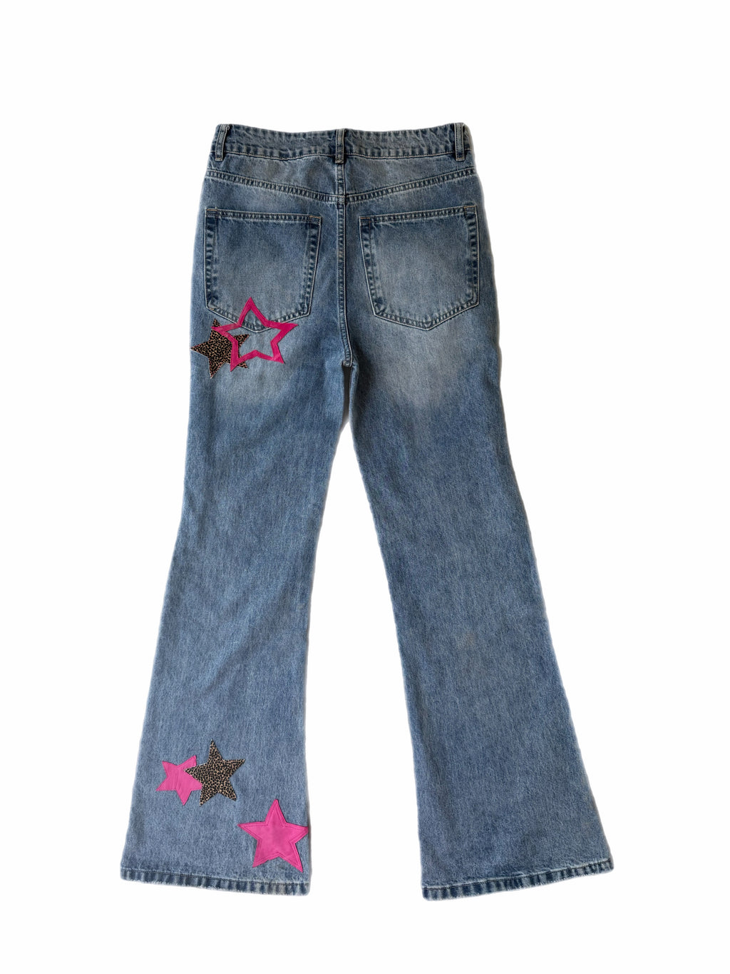 Cheetah Patch Flare Denim
