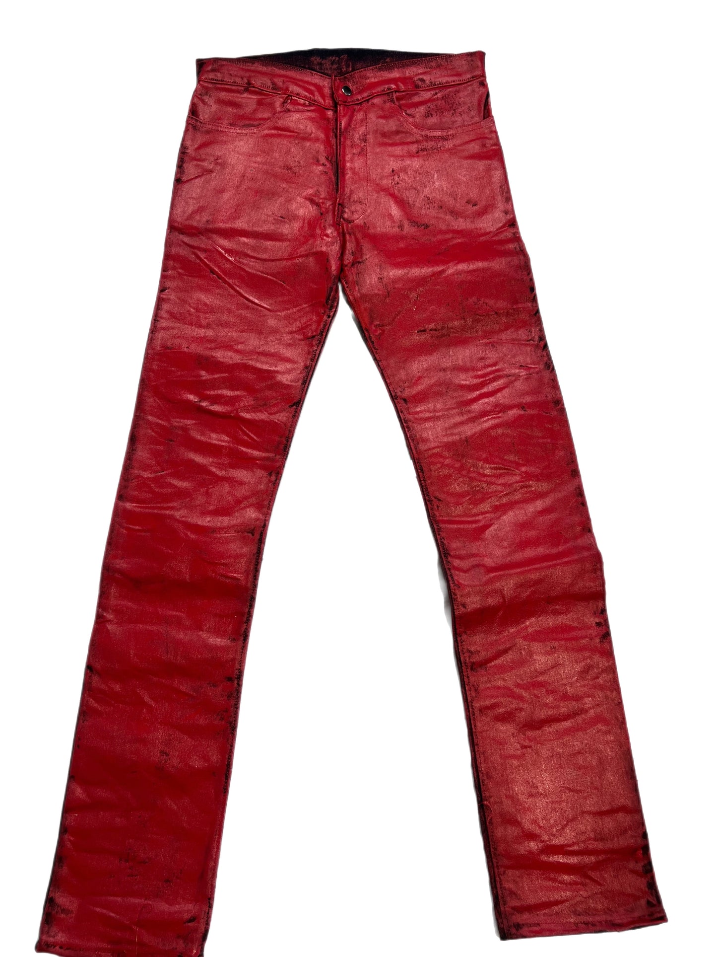 tomato coated denim