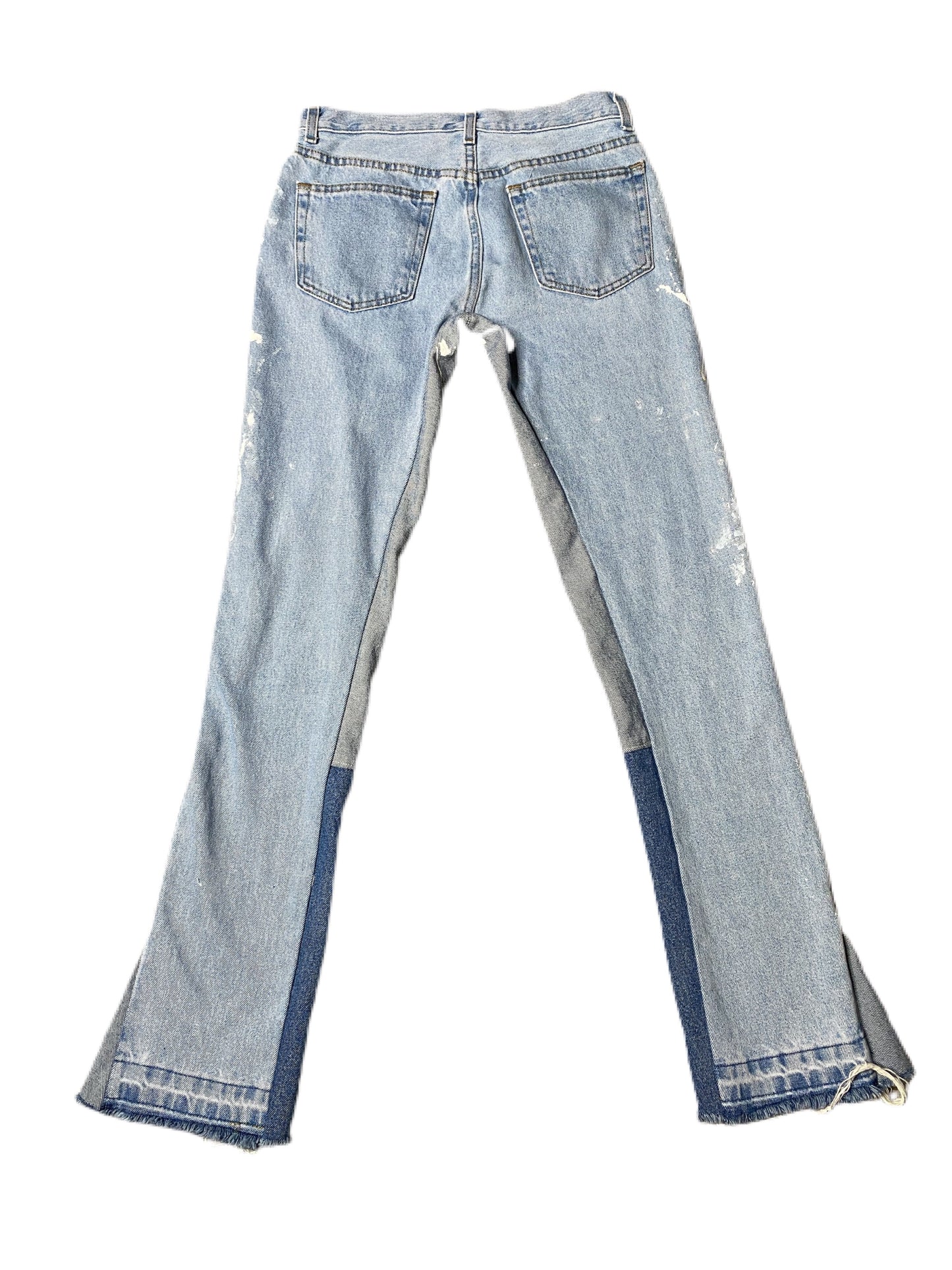 Light Wash Flare Denim ( white)