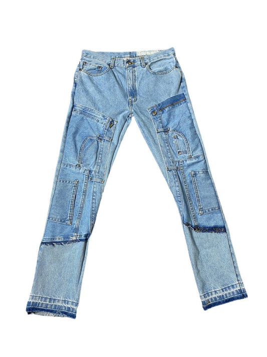 Light Wash Misplacement Denim